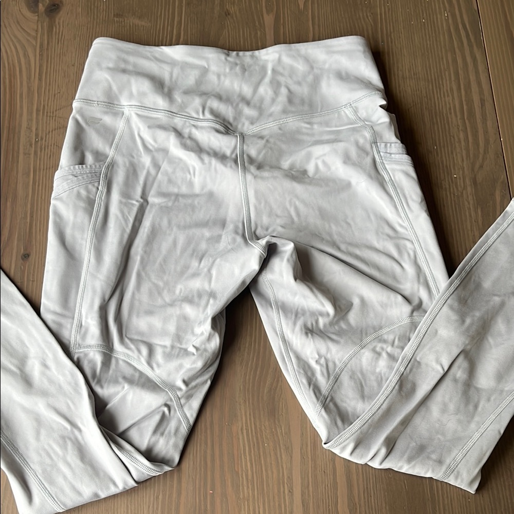 Fabletics Light Gray High-Waisted Leggings